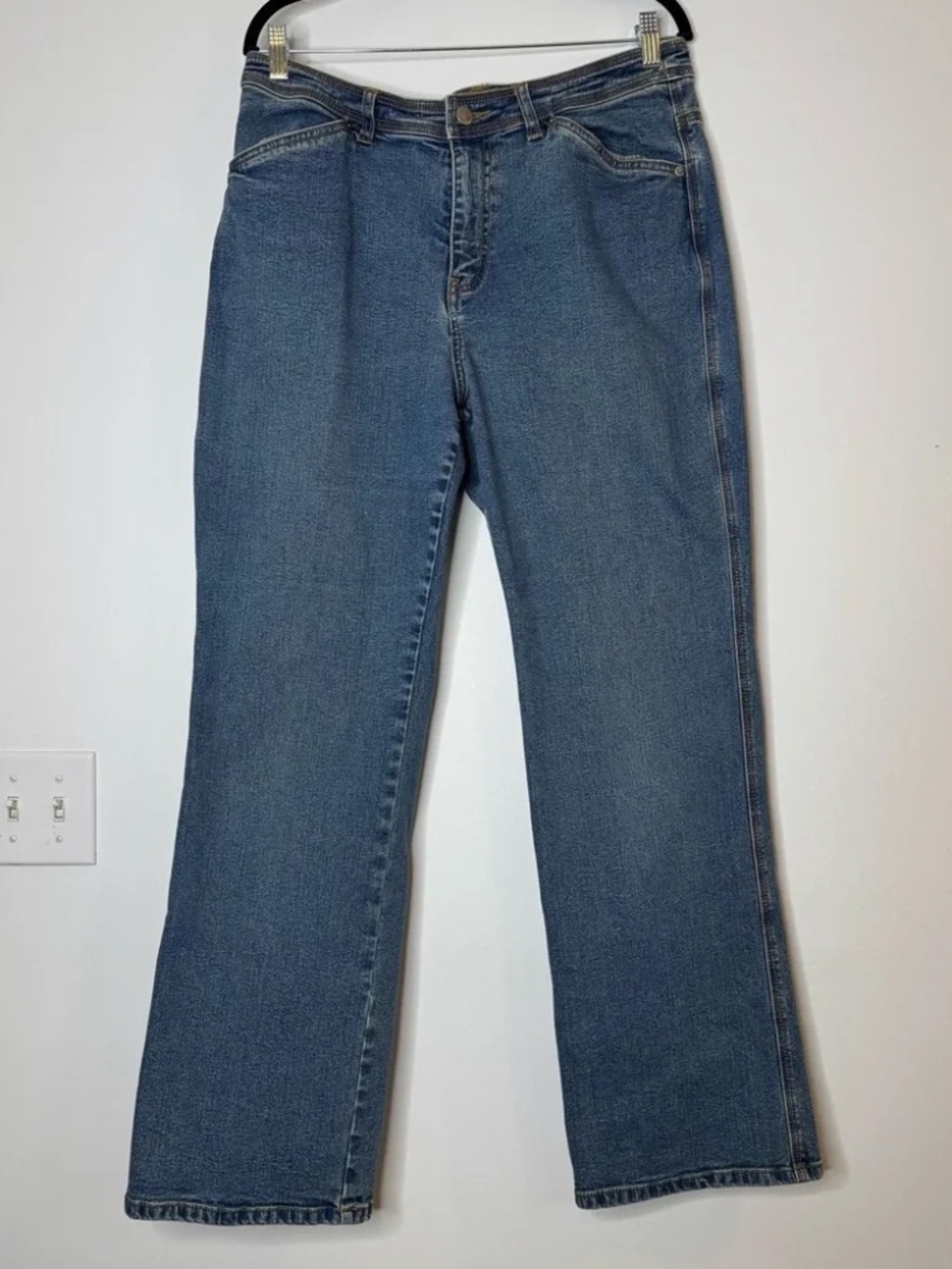 Venezia | Blue Denim Flare Cargo Jeans 16